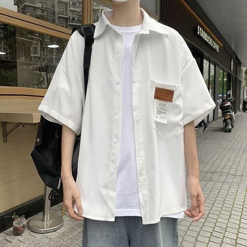 Fashion WhiteIce Silk Fabric Oversize Shirts For Men Summer Short Sleeve Shirt Unisex Casual Street Baggy Blouses Coat Korean Men Clothing SMA Best Price Online Jumia Egypt