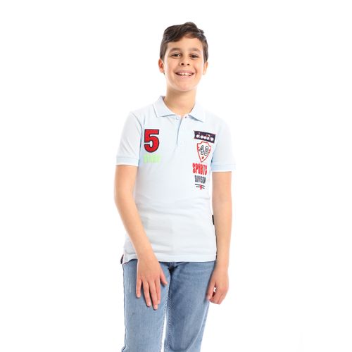 Buy Diadora Boy Cotton  Polo Shirt - BlueSky in Egypt