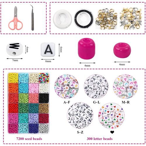 Mountain Gems 4mm Beads And Alphabet Letter Beads For Bracelets Jewelry  Making Kit @ Best Price Online