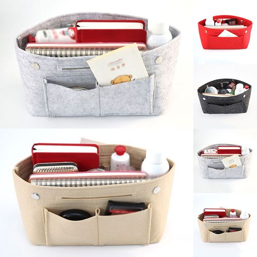 Insert Organizer, Felt Cloth Bag, Cosmetic Bag, Travel Bag