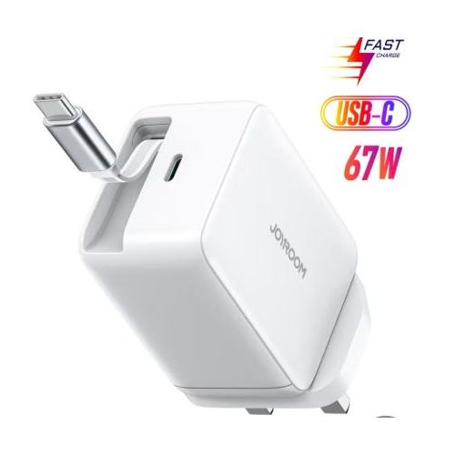product_image_name-JOYROOM- JR-TCL06 67W GaN Charger with Retractable Cable (Foldable Plug)-White (EU)-1