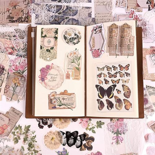 Generic 260Pcs Vintage Scrapbooking Stickers Pack,DIY Retro