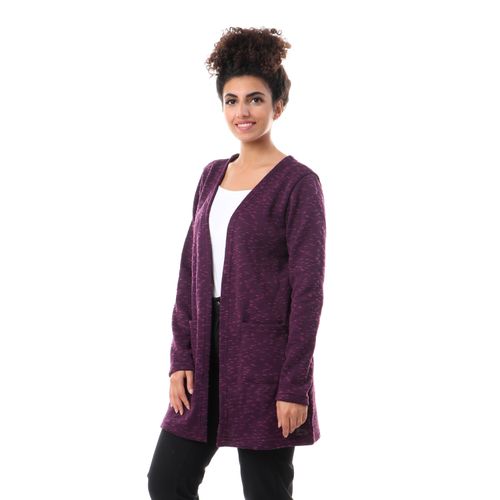 dark purple cardigan