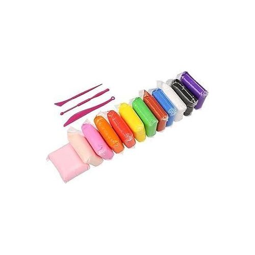 product_image_name-Generic-Air Dry Clay Set, 12 Colours with Modelling Tools, Craft Clay Kit-1