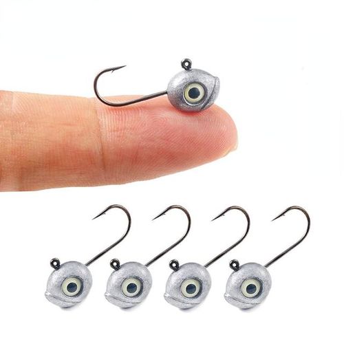 Generic Small Grouper Head Jigs Hook Rock Fish Hooks For Soft Worm