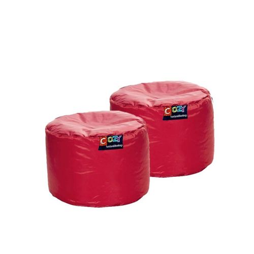 Buy Cozy PVC Mini Bean Bag - Red - 2 Pcs in Egypt