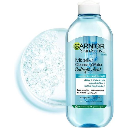product_image_name-Garnier-ماء ميسيلار منظف من سكين أكتيف، بحمض الساليسيليك، للبشرة المعرضة لحب الشباب 400 مل-1