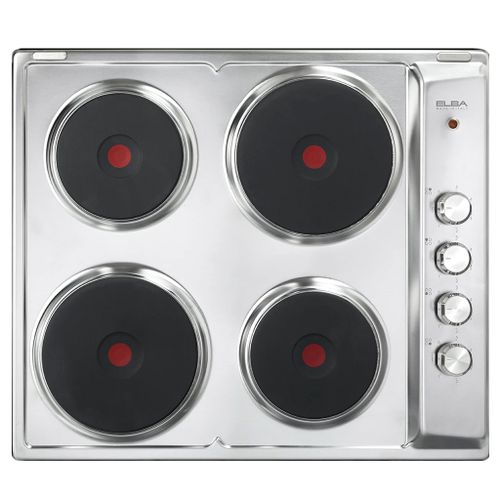 اشتري Elba Alba 60 Cm Built-in Electric Stove - Stainless Steel - 4 Fast Heating Plates في مصر