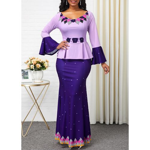 African Dresses For Women 2023 New Fashion Ankara Dresses V-neck  Traditional Maxi Dress Women African Wedding Dress
