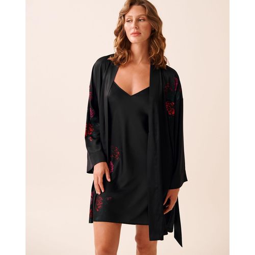 product_image_name-La Vie En Rose-Red Rose Print Satin Kimono-4