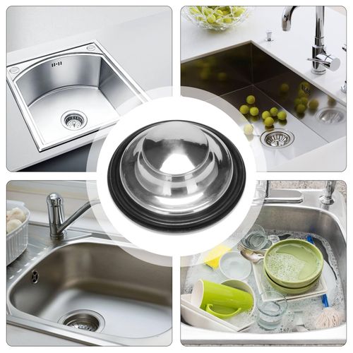 3 3/8 inch (8.57Cm) - Kitchen Sink Stopper Stainless Steel Garbage Disposal  Plug Fits Standard Kitchen Drain Size of 3 1/2 Inch (3.5 Inch) Diameter