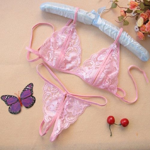 Fashion Women Lace Lingerie Bras Three-Point Panties Sexy Underwear @ Best  Price Online