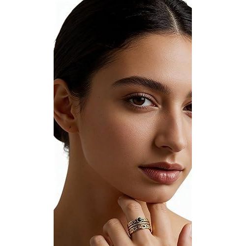 product_image_name-Generic-Ring B y z a n t i n e  Style korean Gift For Women Fashion Day Wife  Lover  Family Member Good Sister Stainless Steel 18K gold Plated  Valentine's Day  - Opening Adjustable-5