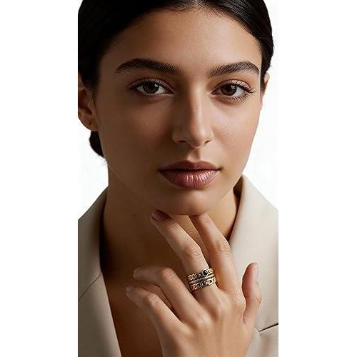 product_image_name-Generic-Ring B y z a n t i n e  Style korean Gift For Women Fashion Day Wife  Lover  Family Member Good Sister Stainless Steel 18K gold Plated  Valentine's Day  - Opening Adjustable-6