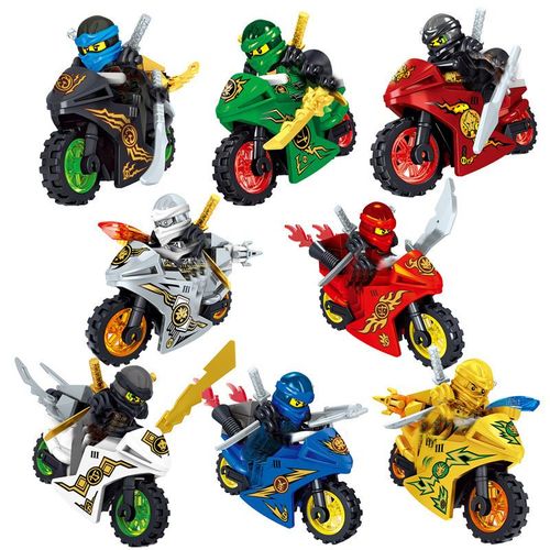 Buy 8pcs/lot Ninja Motorcycles Model Building Blocks Bricks With Figures Kids Toys for Children Ninjagoes Christmas Birthday Gifts in Egypt