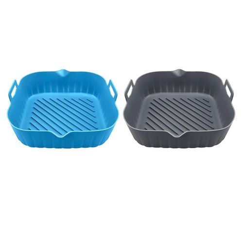 2x Air Fryer Silicone Pot Air Fryer Basket Liners Non-Stick Reusable Baking  Tray