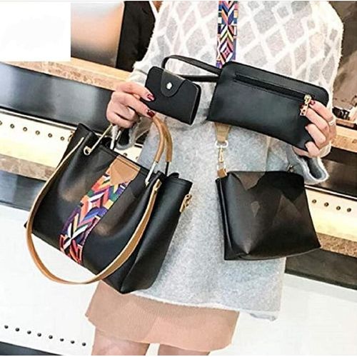 Buy Women's Bag, Cross Body Bag, Women's Shoulder Bag And Small Bag Wallet And Keychain -black in Egypt