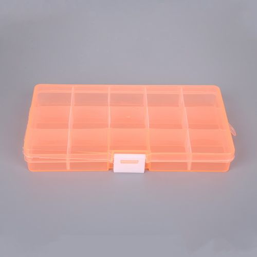 Generic Plastic Storage Boxes 15 Slots Adjustable Pack Nsparent