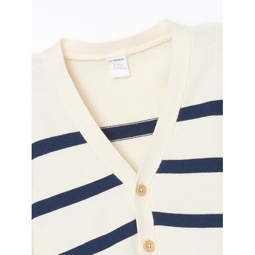product_image_name-LC Waikiki-V Neck Striped Boy's Knitwear Cardigan-4