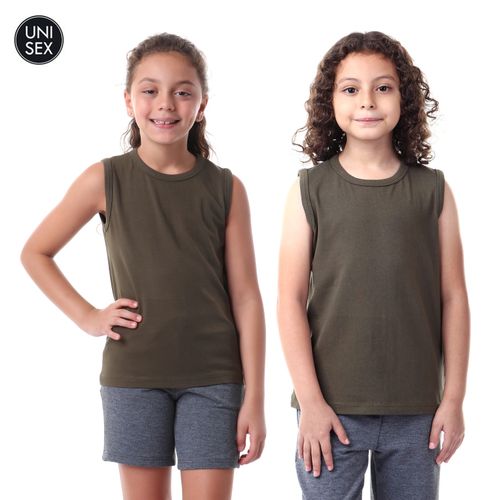 Buy Kady Kids Slip On Sleeveless T-shirt - Olive in Egypt