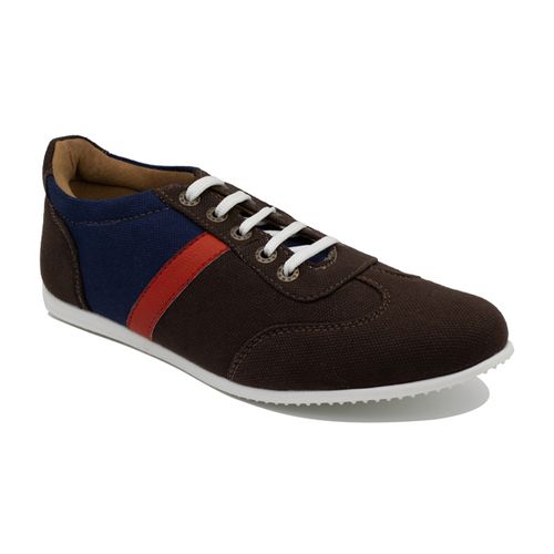 اشتري RIMINI 2460-Canvas Lace-Up Casual Shoes For Men - Brown في مصر