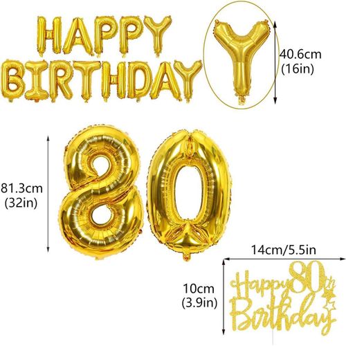 product_image_name-Generic-زينة عيد الميلاد الثمانين الذهبية للرجال والنساء من FACHY، لافتات عيد الميلاد الثمانين السعيد، بالونات رقم 80، بالونات نجمة من رقائق، بالونات كونفتى، قمة كعكة عيد الميلاد الثمانين للأمهات والآباء-6