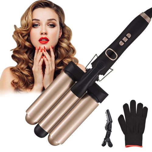 Generic Pretfy Hair Curling Iron 3 Barrel 32mm Hair Waver Hair Curler Temperature Adjustable LCD Temp Display Hair Styling Tool Best Price Online Jumia Egypt
