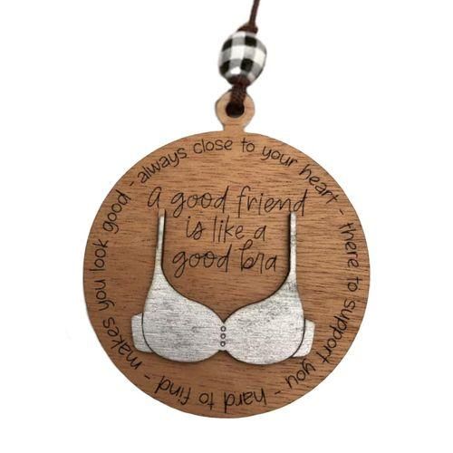 Shop Generic Wooden Bra Hanging Decoration Bff Bra Bowknot Wooden