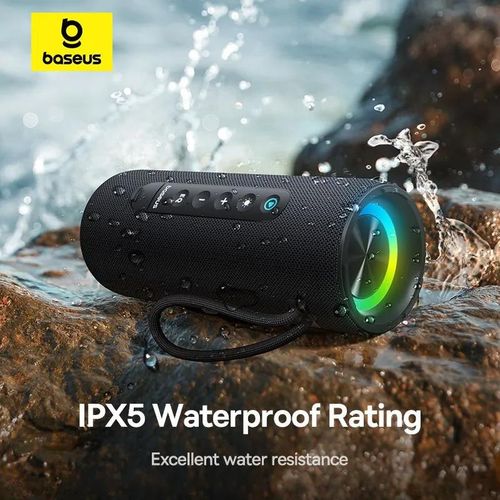 product_image_name-Baseus-مكبر صوت بلوتوث لاسلكي محمول AeQur VO20 – مكبرات صوت رباعية، جهير قوي، إضاءة RGB، مقاوم للماء IPX5-5