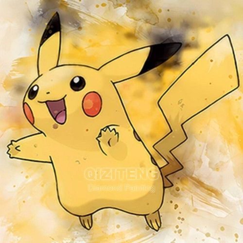 Cheap 5D DIY Diamond Painting Pokemon Cross Stitch Full Round