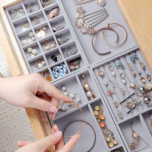 Dresser Stackable Jewellery Necklace Ring Earrings Drawers Display Holder  Crashproof Velvet Jewelry Storage Box  China Jewelry Storage Box and Jewelry  Storage price  MadeinChinacom