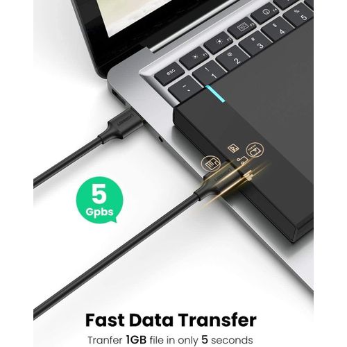 product_image_name-Ugreen-USB-A 3.0 Male to Male Cable 0.5m (Black) 10369-2