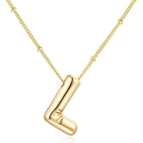 product_image_name-Fayrouz Jewelry-قلادة ذهبية حقيقية ستنالس مطلية بالذهب الاصفر عيار 18 مكونة من 26 حرفًا بتصميم بالون لامع جديد مقاس كبير باحرف الاولى من A-Zعلى شكل فقاعة، سلسلة على شكل عظمة الترقوة-1