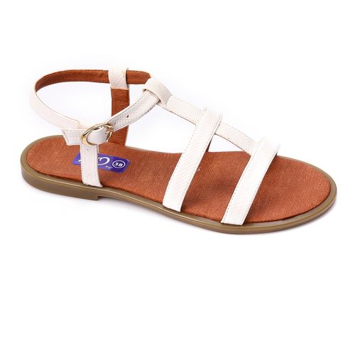 Buy xo style Summer Shoes Women Flat Sandals Ladies Cross Strap - White in Egypt