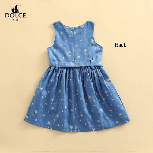 product_image_name-Generic-1-8 Year Super Star Girl Dress With Belt Dolce Kids فستان بناتي-2