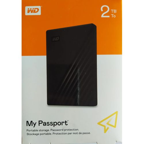 Buy Western Digital 2tb My Passport Portable Storage Usb 3.0 Hard Drive - Black in Egypt