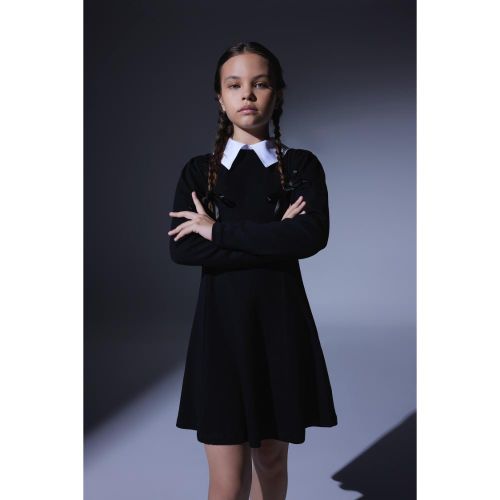 product_image_name-Defacto-Girl Regular Fit Long Sleeve Knitted Dress - BLACK-1