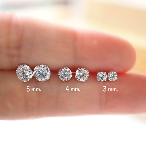 FINE JEWELRY 34 CT TW Genuine White Diamond 14K White Gold 64mm Stud  Earrings  Green Tree Mall