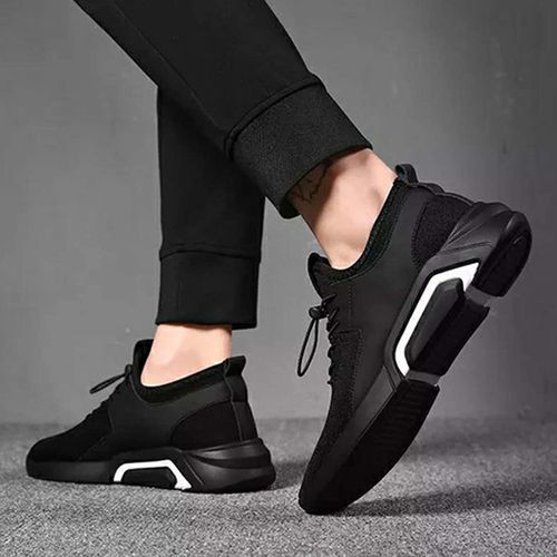 Mens black sale casual sneakers