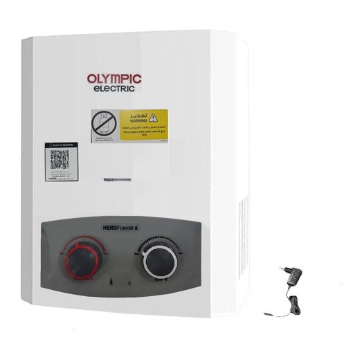 Buy Olympic Gas Water Heater 6L Without Chimney With Adapter Natural Gas Only in Egypt