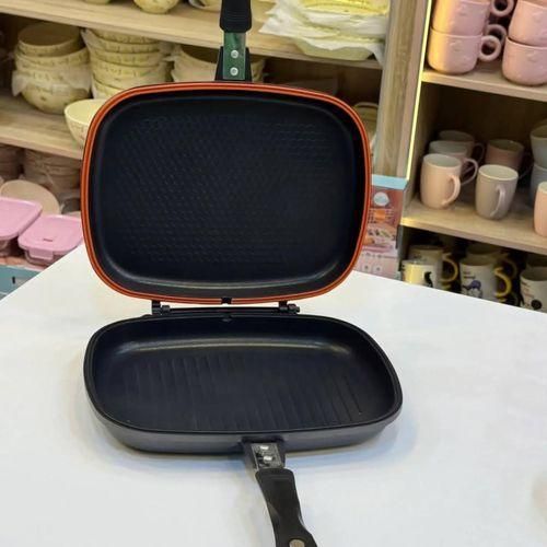 product_image_name-Generic-مقلاة الشواء Dessini ذات الجانبين مقاس 32 سم غير لاصقة وقابلة للطي للطبخ المتساوي، شواية متعددة الأغراض للقلي والتحميص والتشويح للغاز والمواقد الكهربائية-4