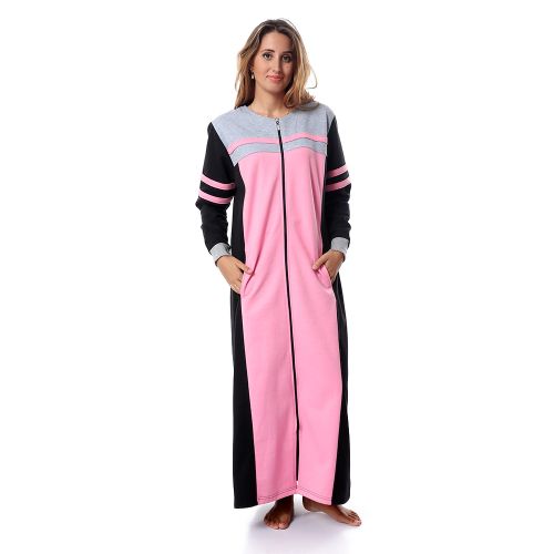 Kady جلابيه بسوسته - اسود وبينك ورمادي فاتح