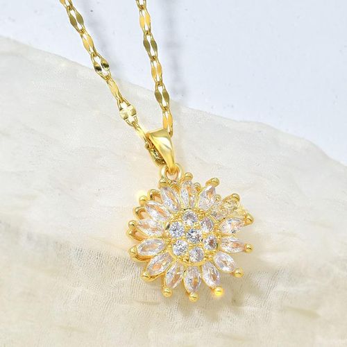 Simple sunflower necklace 2025