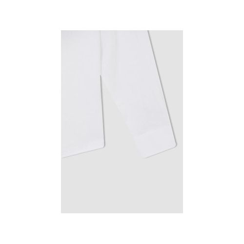 product_image_name-Defacto-Man Polo Neck Slim Fit Long Sleeve Shirt - White-2
