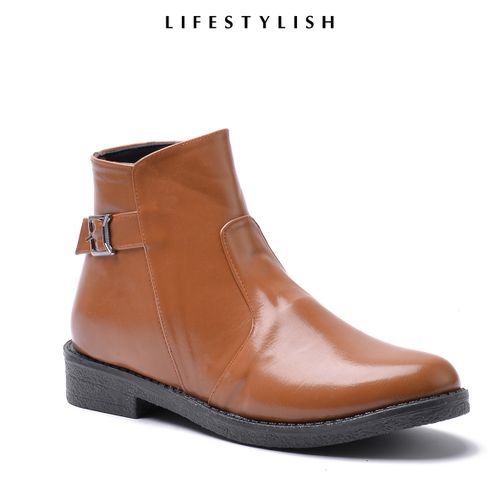 Buy Lifestylesh Women Ankle Boot Leather - Camel in Egypt