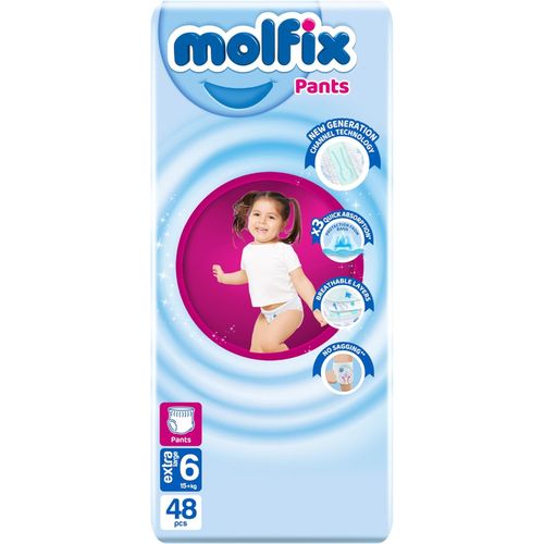 Buy Molfix Pants Diapers Jumbo Pack Xlarge Size 6 - 48 PCS in Egypt