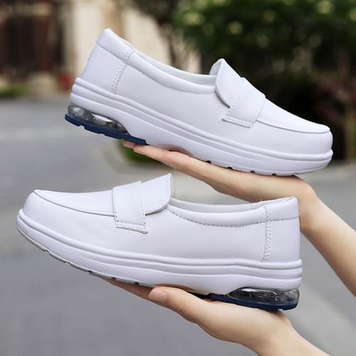 Fashion New Arrival Sneakers Women Shoes EUR Size 35 42 Fashion White Nurse Work Loafers Flat Shoes Casual Office Shoes Rubber Sole Doctor Hospital Nursing Flats Damping Cushion Sports Walking Sneaker...