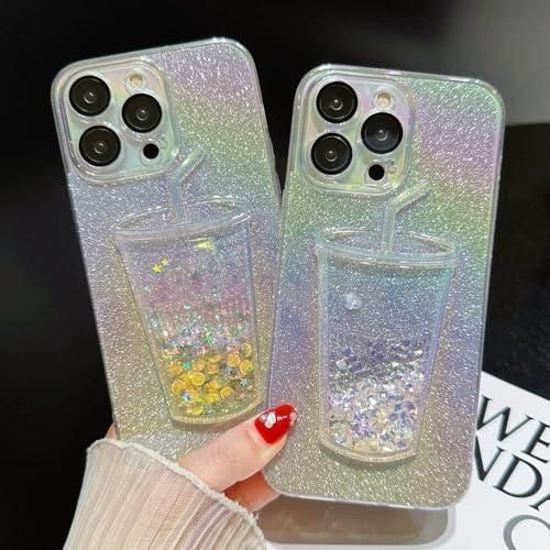 product_image_name-Generic-جراب لامع لهاتف آيفون 15 مقاس 6.1 بوصة، بتصميم كوب عصير ثلاثي الأبعاد مع ماصة وليمون صغير، غطاء خلفي شفاف مرصع بالنجوم، جراب واقٍ مقاوم للصدمات، هدية أنيقة وعصرية للفتيات والسيدات-2