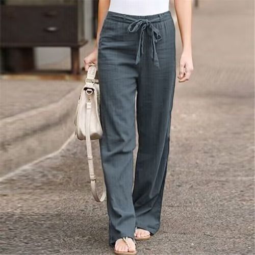 Summer Loose Cotton Linen Pants Women Casual Trousers