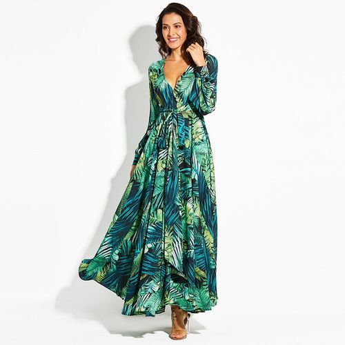 Robe d'élingue sans manches Femmes Dot Imprimé Lacet Up A-Line Party Robes  For Women Beach Party Robe (Color : Green, Size : Medium)